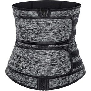 Womens Waist Trainer Corset Adjustable Straps Dual Compression Zipper Closure S
